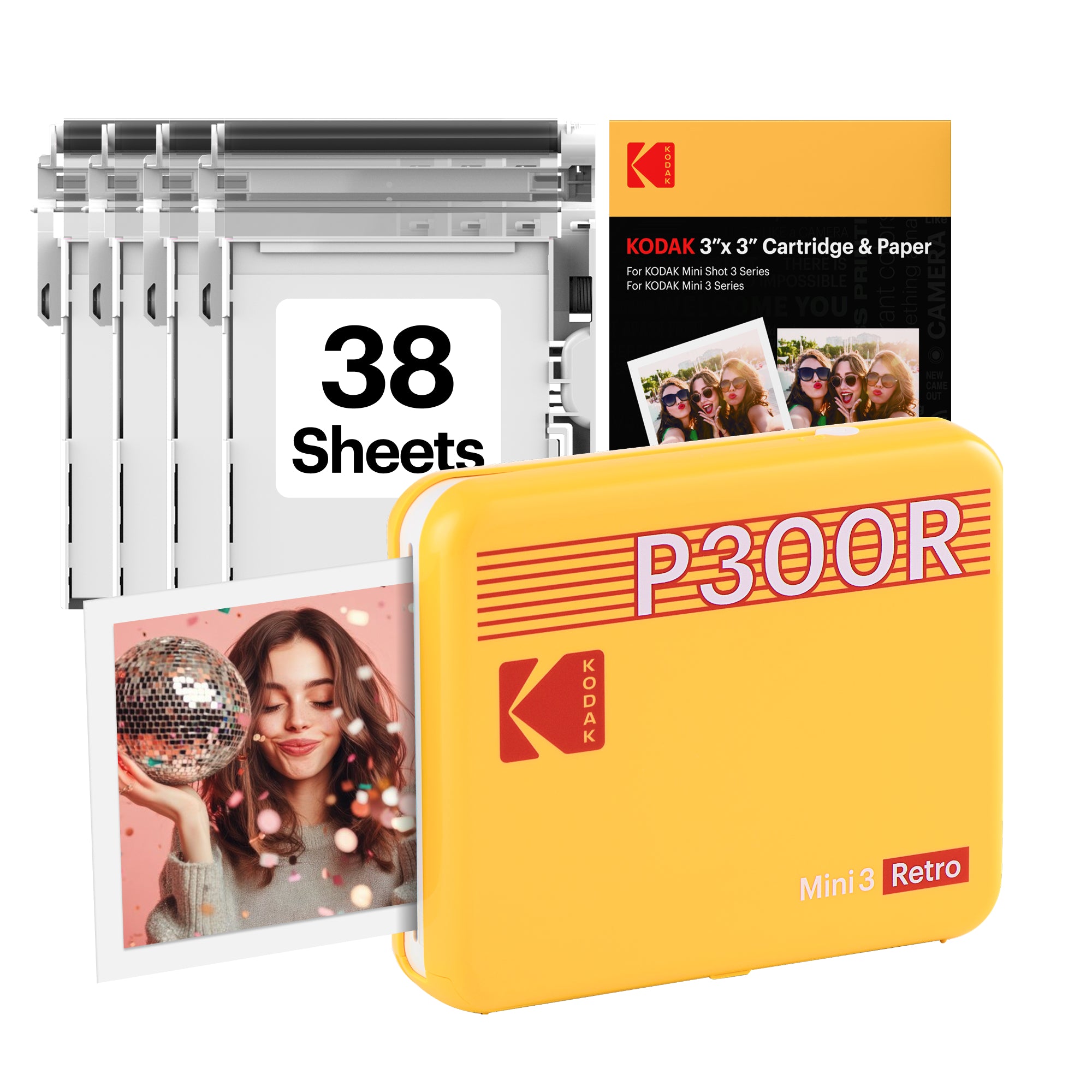 Kodak Mini 3 Retro Portable Instant Photo Printer | 3 x 3 Photo
