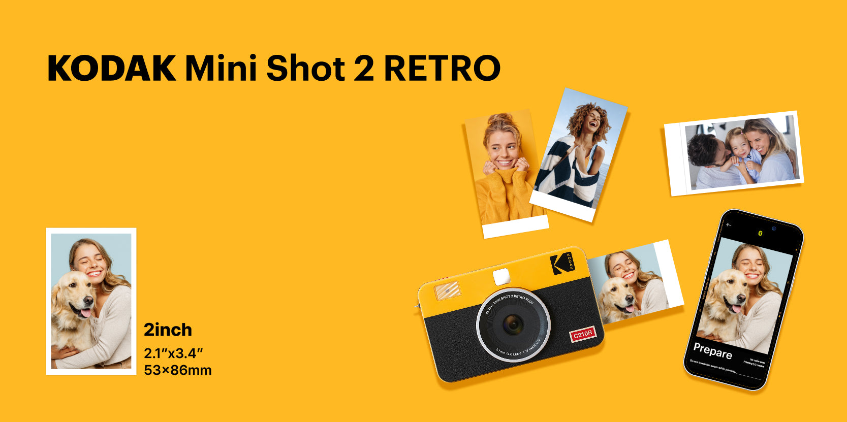 Kodak Mini Shot 2 Retro (C210R) | Best Portable Camera Printer for