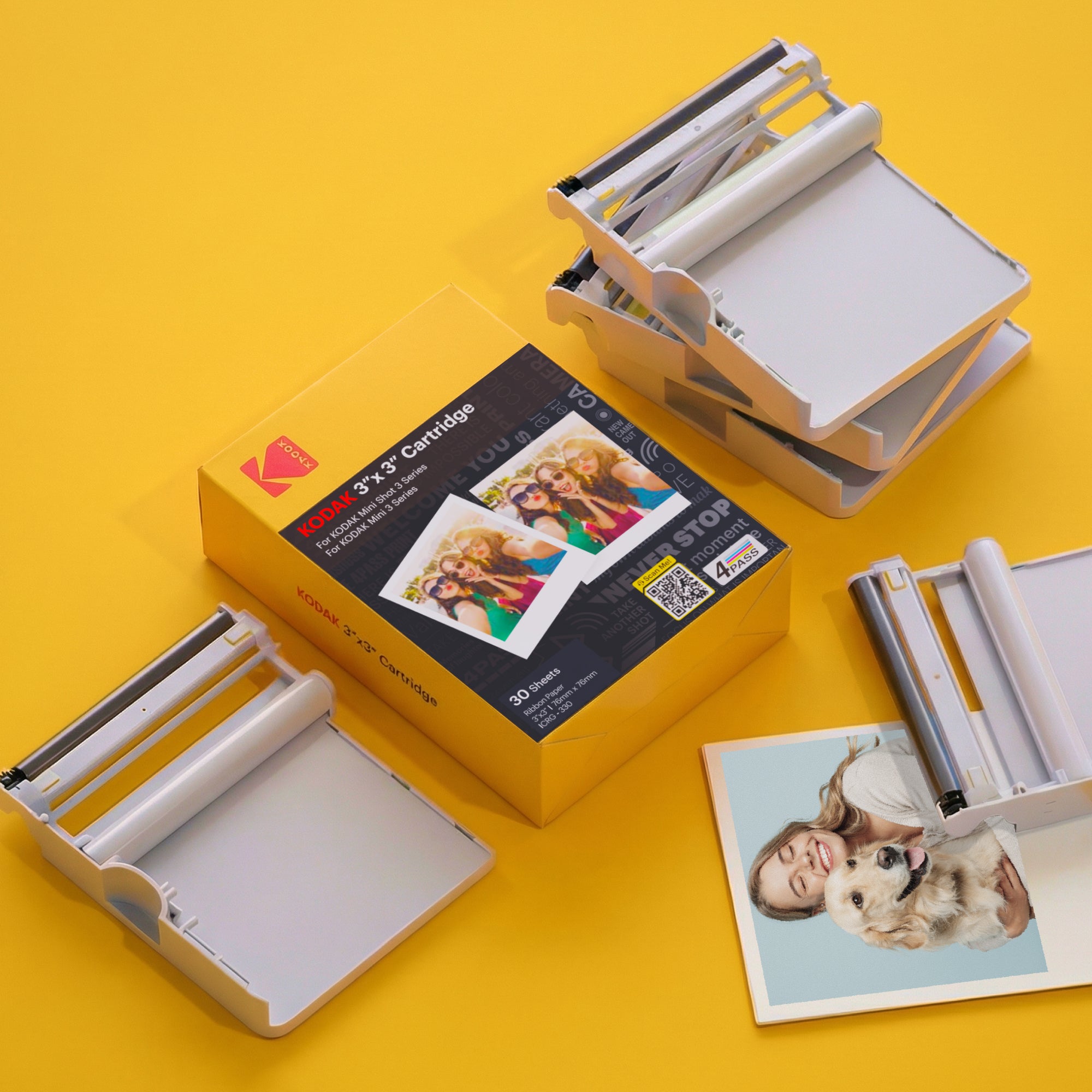 KODAK 4PASS All-in-one 3x3 Inch Cartridge, 60 Photos (ICRG-360)KODAK 4PASS All-in-one 3x3 Inch Cartridge, 60 Photos (ICRG-360)