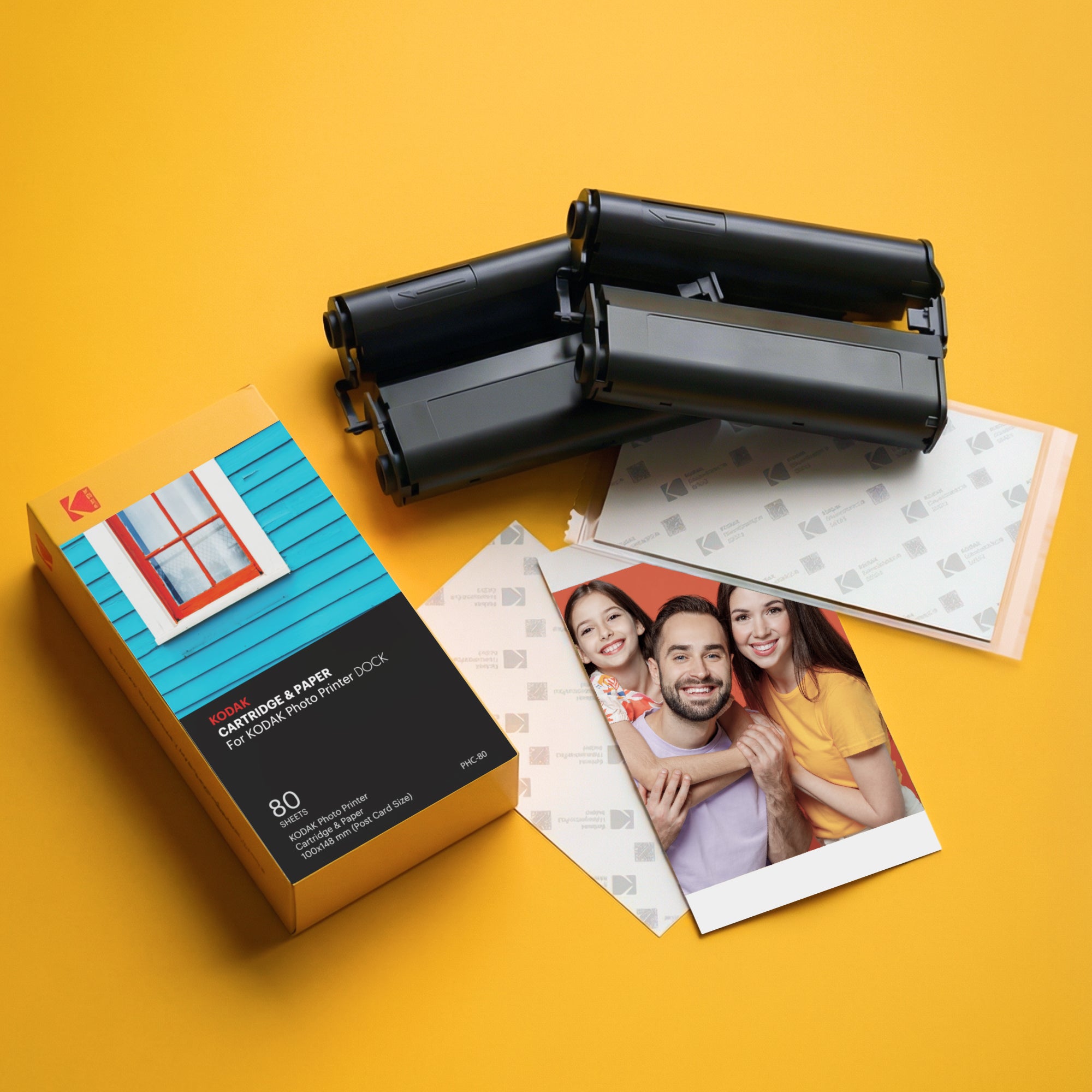 PHC80 4X6 Inch Kodak Dock Plus & Dock Photo Printer Cartridge