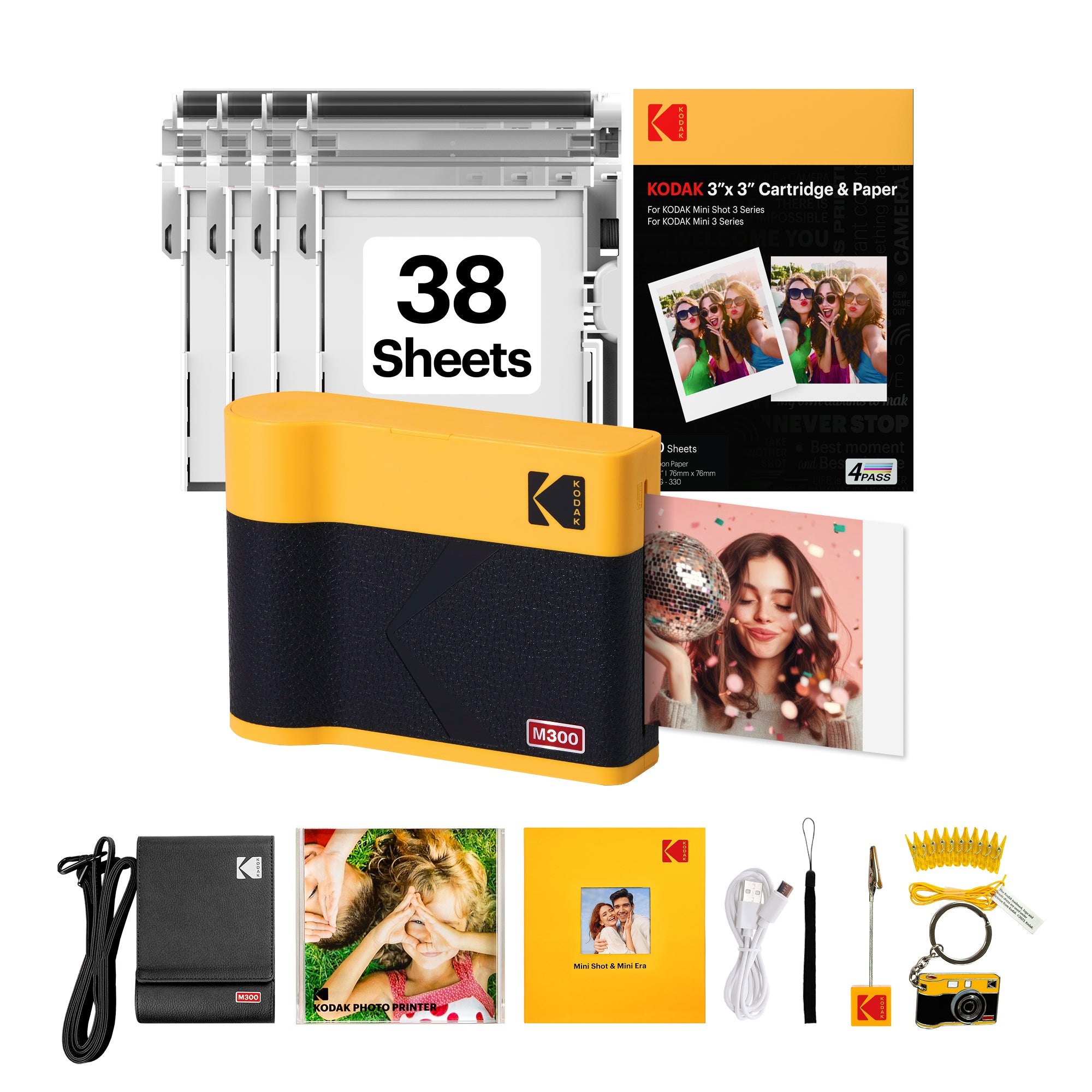 KODAK Mini 3 Era 3x3 Inch M300 38 Sheet Gift Bundle