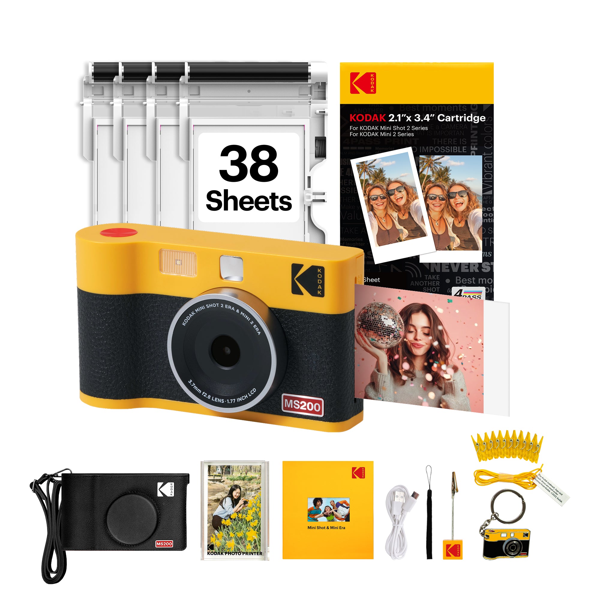 KODAK Mini Shot 2 Era 2.1x3.4 Inch MS200 38 Sheet Gift Bundle