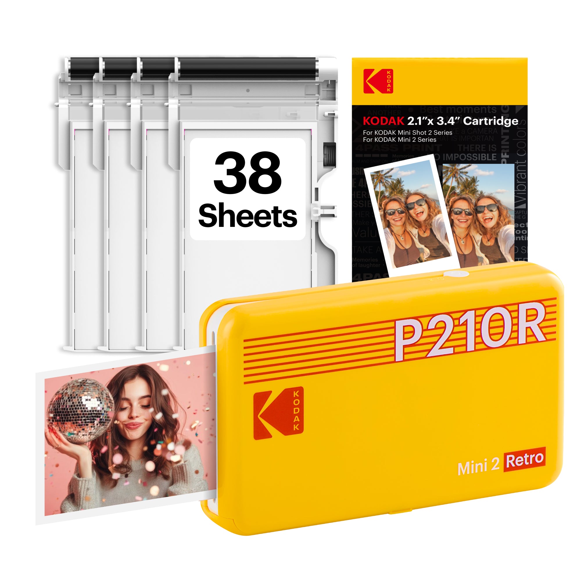 Kodak Mini 2 Retro Portable Instant Photo Printer | 2.1 x 3.4
