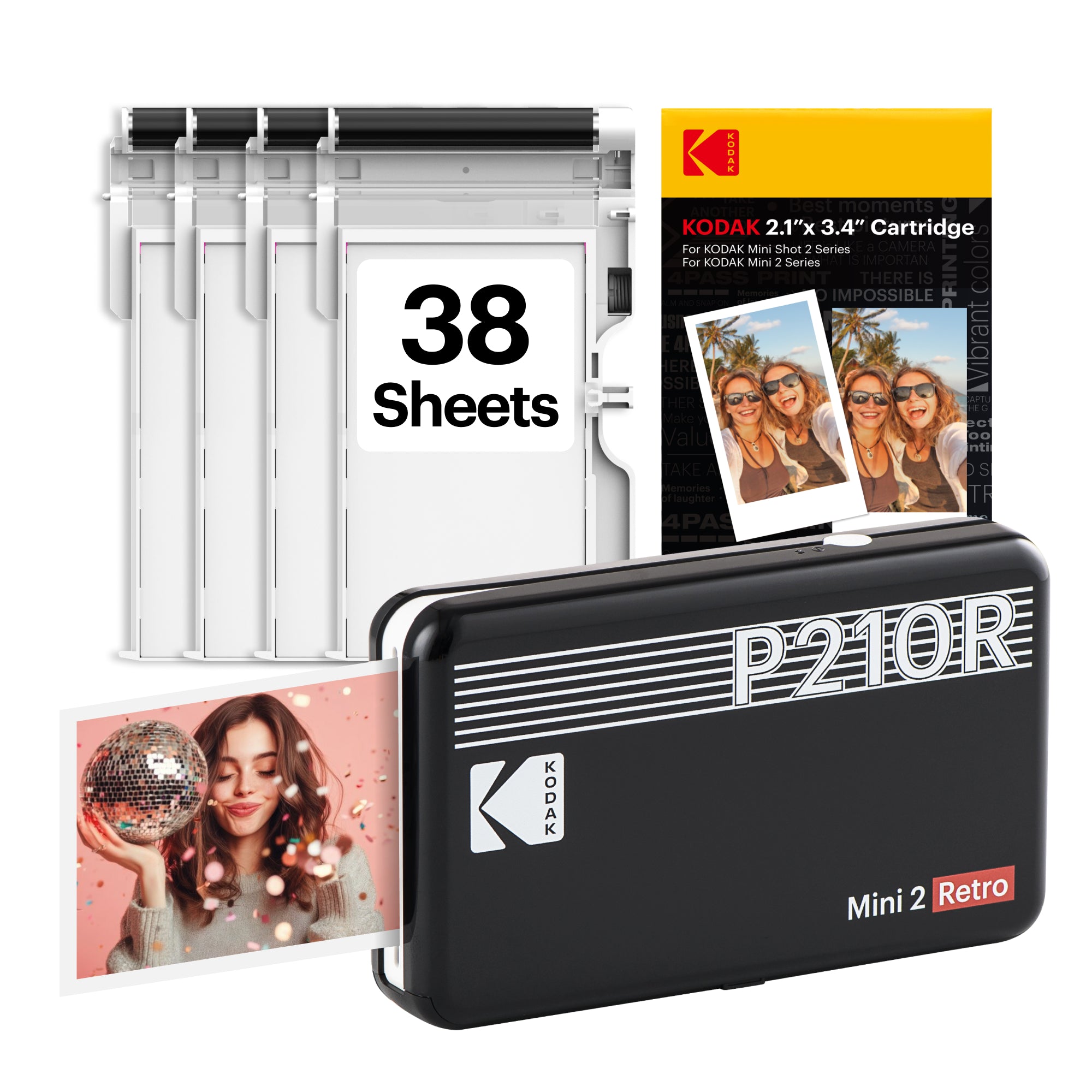 Kodak Mini 2 Retro Portable Instant Photo Printer | 2.1 x 3.4